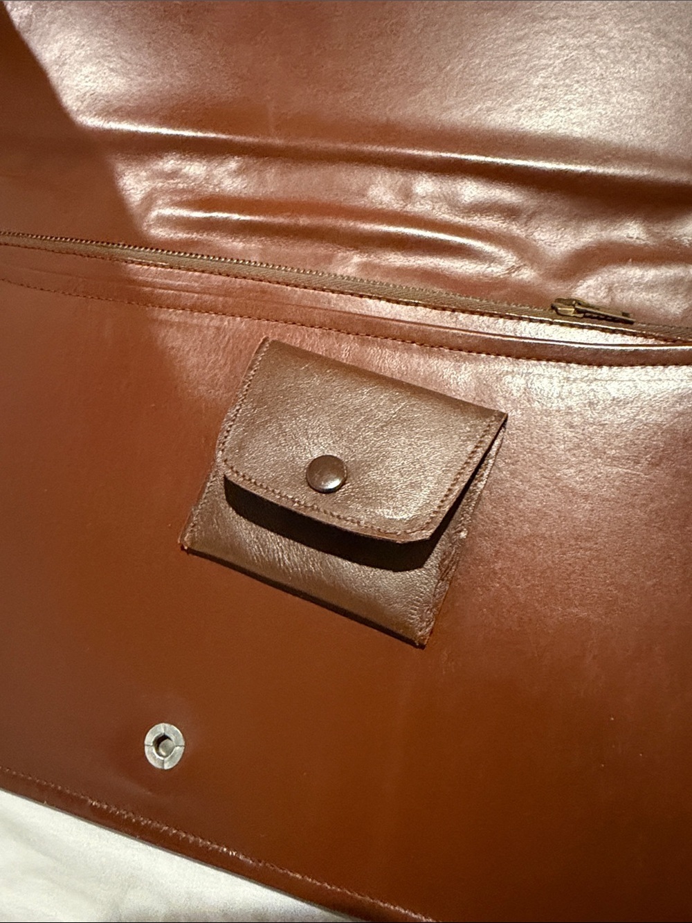 Crocodile Embossed Leather Clutch - Picture 9 of 9